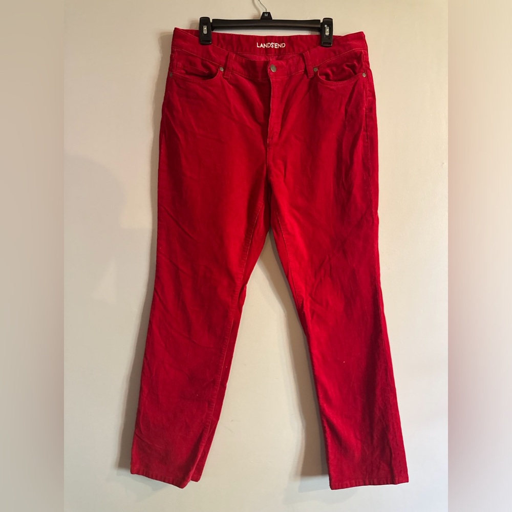 Land’s End Bright Red Micro-Corduroy Pants